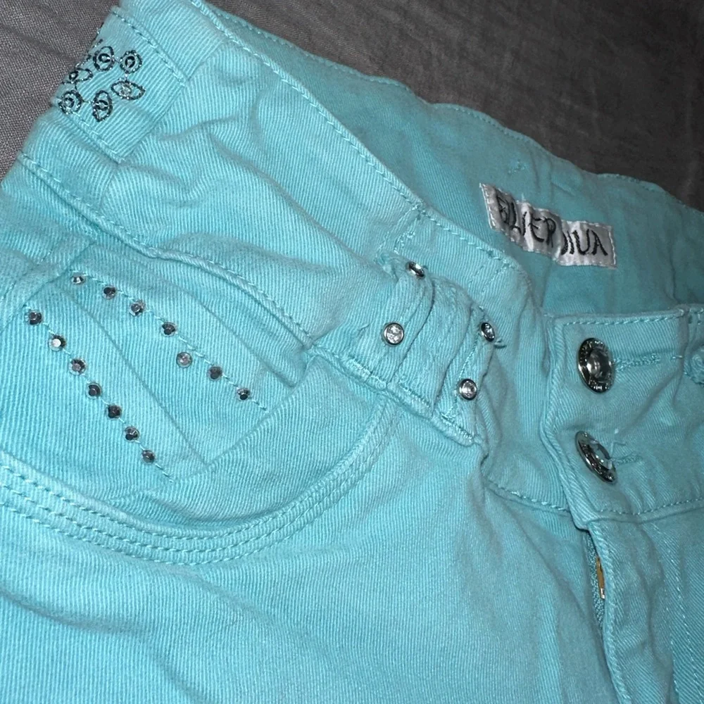 Silver Diva Rhinestone Shorts - Picture 2 of 3